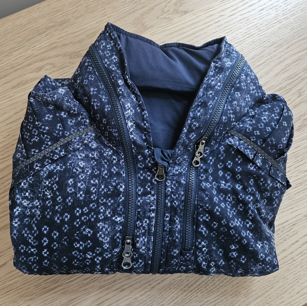 Lululemon Spring Forward Jacket Women 8 Kanoko Twist Inkwell Ghost Navy Hooded - Picture 12 of 12